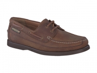 chaussure mephisto lacets boating cuir brun